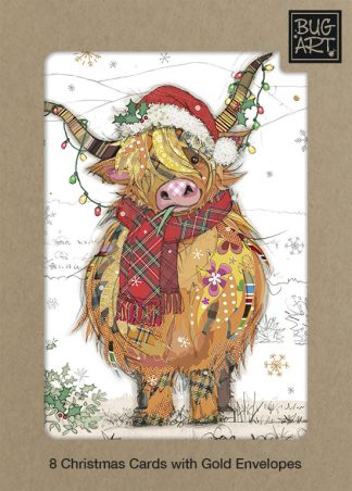 GCX015 Christmas Cow 8 Pack